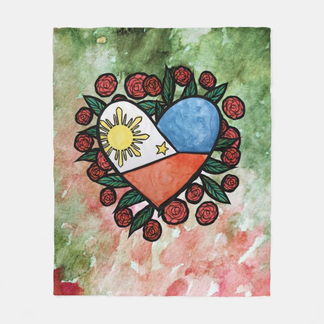Philippines Flag                                   Fleece Blanket (Front)