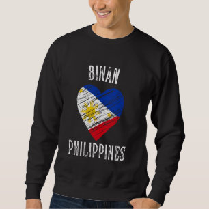 Philippines Flag Heart Biñan City Sweatshirt
