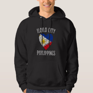 Philippines Flag Heart Iloilo City City Hoodie
