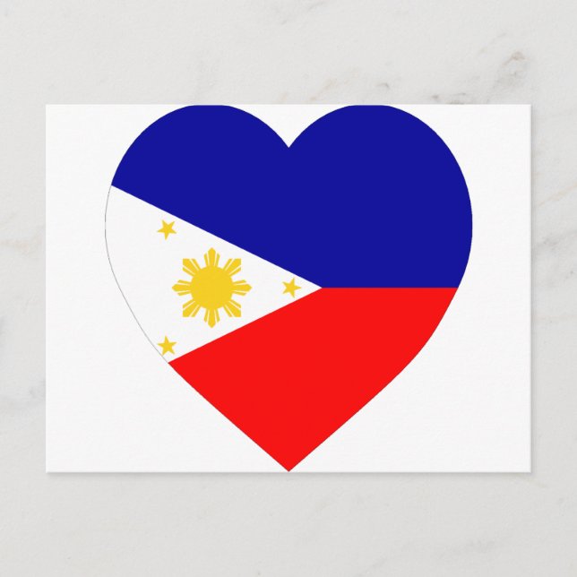 Philippines Flag Heart Postcard (Front)