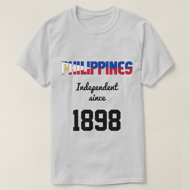 Philippines Flag Independence Celebration T-Shirt (Design Front)
