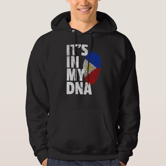 Philippines Flag It's In My Dna Christmas  Country Hoodie (Front)