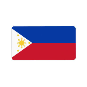 Philippines flag label