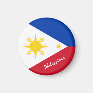Philippines flag & Manila - travel/sports fans Magnet