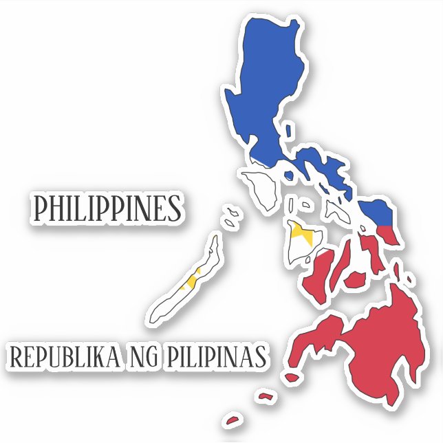 Philippines Flag Map (Front)