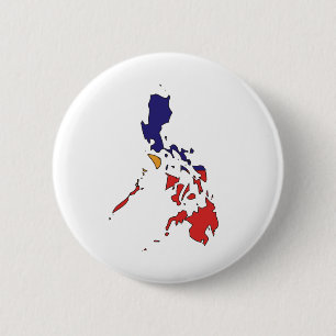 Philippines Flag Map full size 6 Cm Round Badge