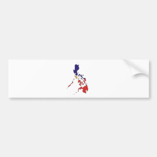 Philippines Flag Map full size Bumper Sticker