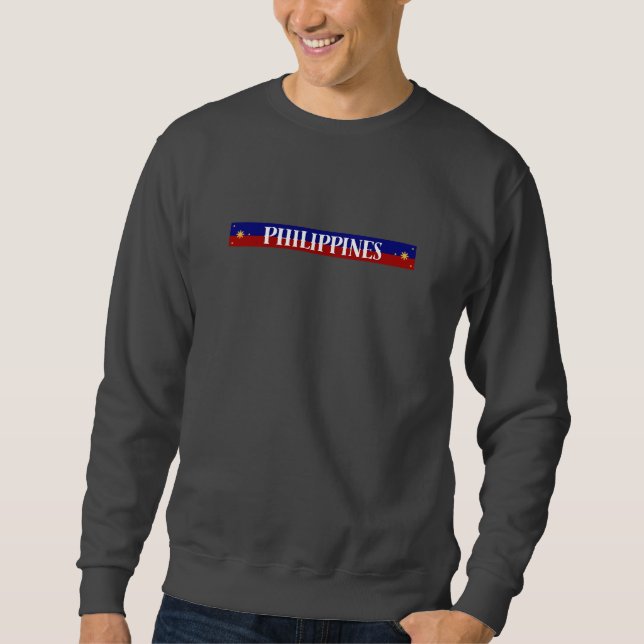 Philippines Flag Minimal Design Sweatshirt (Front)