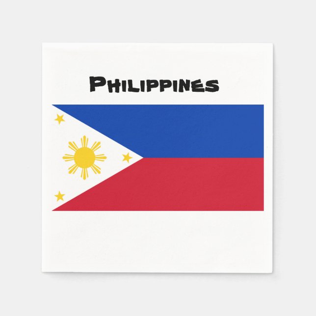 Philippines Flag Napkin (Front)