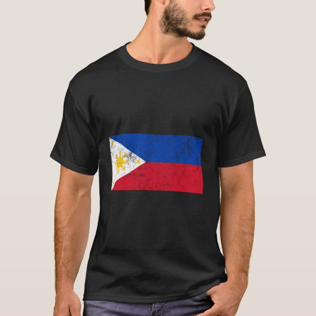 Philippines Flag Novelty Graphic Filipino Flag T-Shirt (Front)