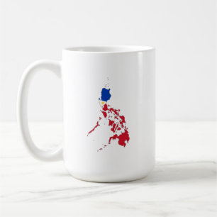 Philippines flag on the map coffee mug