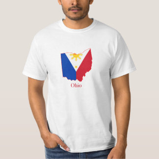 Philippines flag over Ohio map T-Shirt