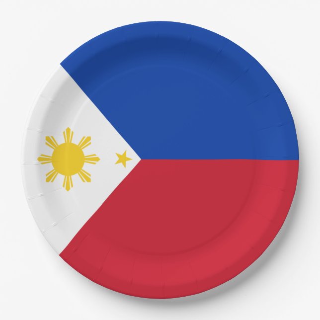 Philippines Flag Paper Plate (Front)