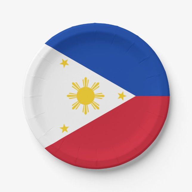 Philippines Flag Paper Plate (Front)