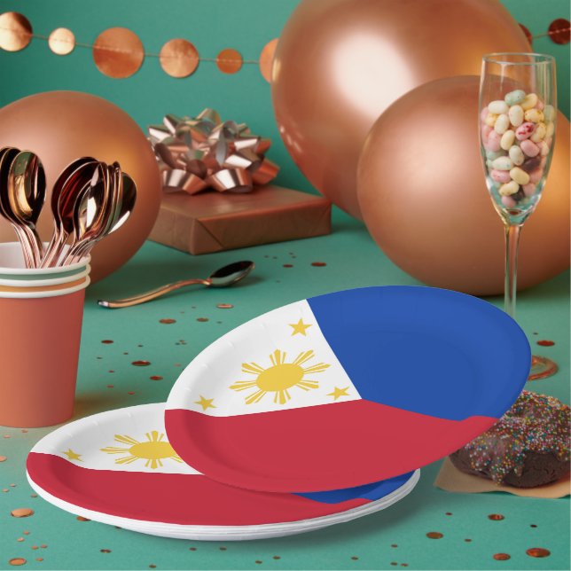 Philippines flag paper plate (Multi)