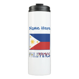 Philippines Flag Personalised Thermal Tumbler