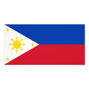 Philippines Flag Photo Print