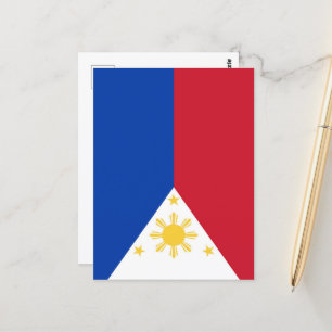 Philippines flag postcard