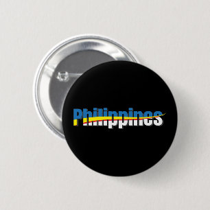 Philippines Flag Pride - Typography Art 6 Cm Round Badge