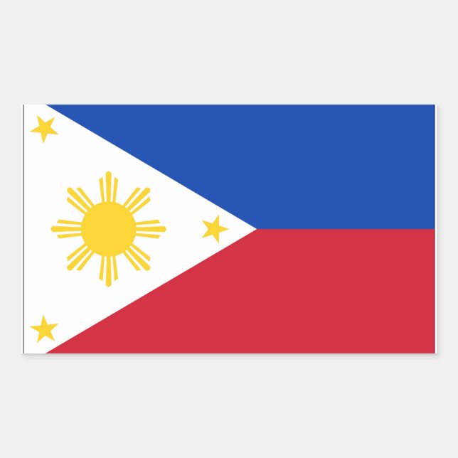 Philippines Flag Rectangular Sticker (Front)