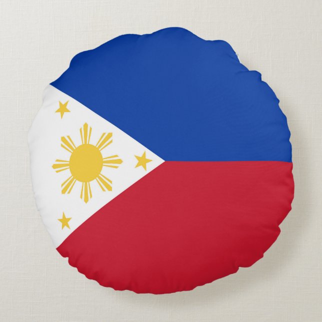 Philippines flag round cushion (Back)