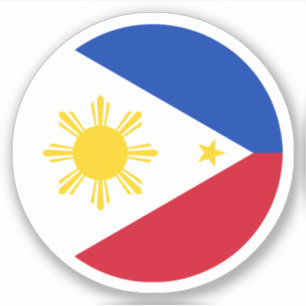Philippines Flag Round Sticker