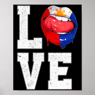 Philippines Flag Soccer Fan Love Filipino T Shirt_ Poster