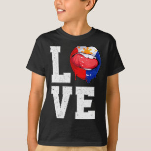 Philippines Flag Soccer Fan Love Filipino T Shirt_ T-Shirt