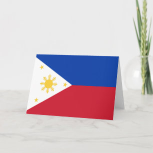 Philippines flag thank you card