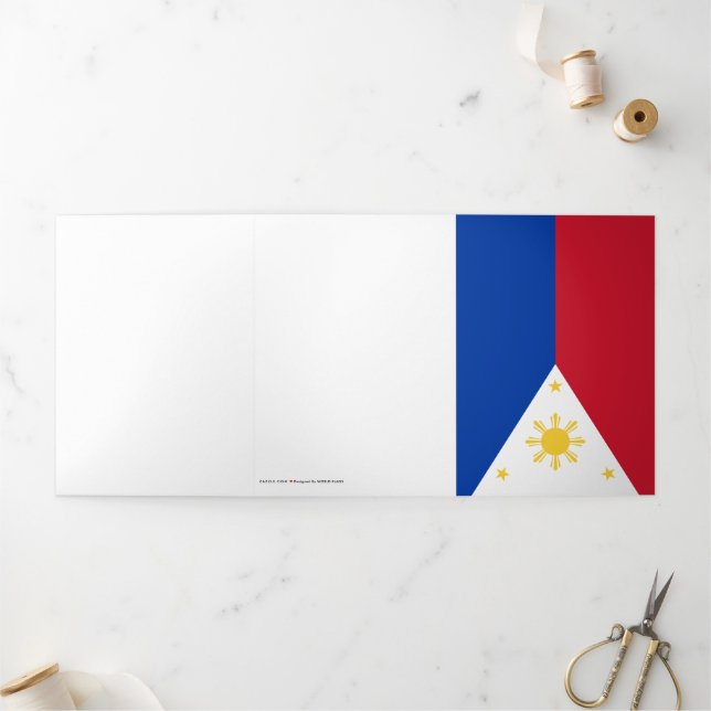 Philippines flag Tri-Fold card (Outside)