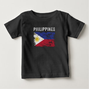 Philippines Flag Vintage - Filipino Flag Baby T-Shirt