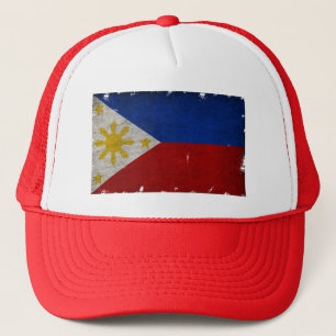 PHILIPPINES FLAG VINTAGE SOUVENIR GIFT TRUCKER HA HAT