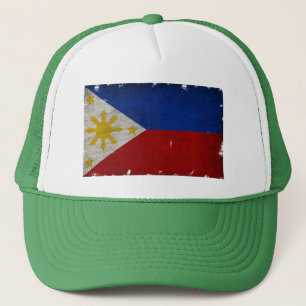 PHILIPPINES FLAG VINTAGE SOUVENIR GIFT TRUCKER HA HAT