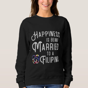 Philippines Flag Wedding Anniversary Engagement Fi Sweatshirt