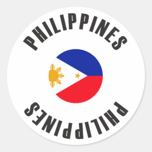 Philippines Flag Wheel Classic Round Sticker