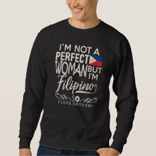 Philippines Flag Woman Filipino Pride Souvenir Sweatshirt