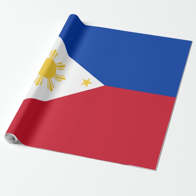 Philippines flag wrapping paper (Unrolled)