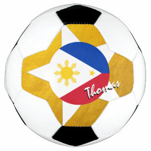 Philippines Football & Gold Philippine Flag
