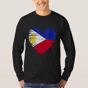 Philippines Heart Philippine Flag Philippine Pride T-Shirt