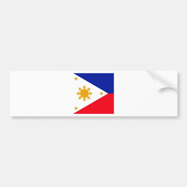 Philippines High quality Flag Bumper Sticker (Front)