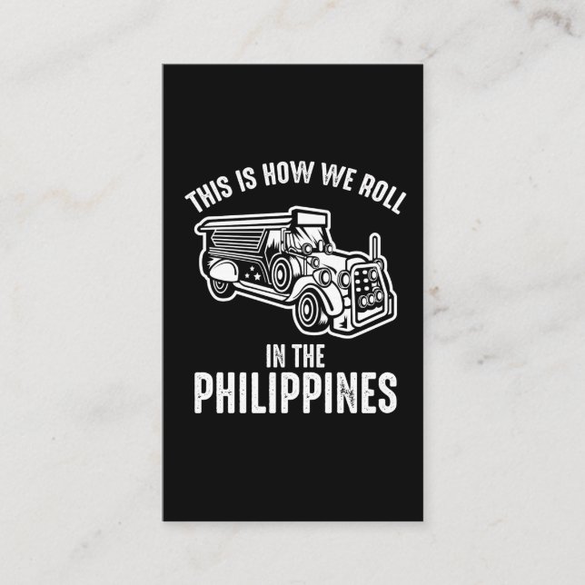 Philippines Jeepney - Filipino Fun Business Card (Front)