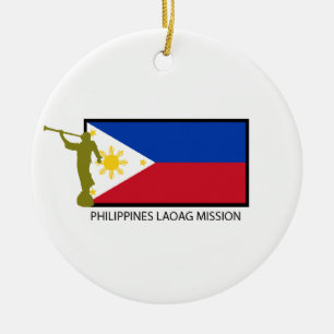 PHILIPPINES LAOAG MISSION LDS CTR CERAMIC TREE DECORATION