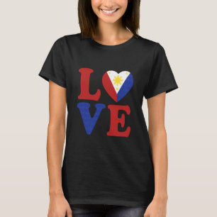 Philippines Love Flag Heart Souvenir Pinoy Pride T-Shirt