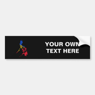 PHILIPPINES MAP BUMPER STICKER