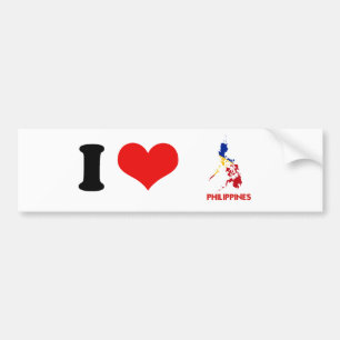 PHILIPPINES MAP BUMPER STICKER