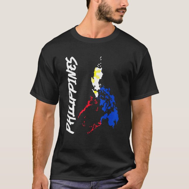 Philippines Map Filipino Pride Pinoy Pinay T-Shirt (Front)