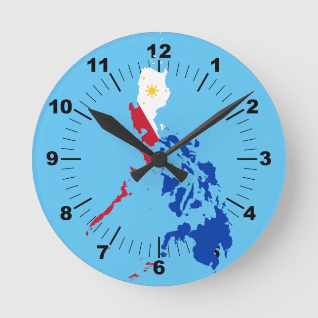 Philippines Map Round Clock (Front)