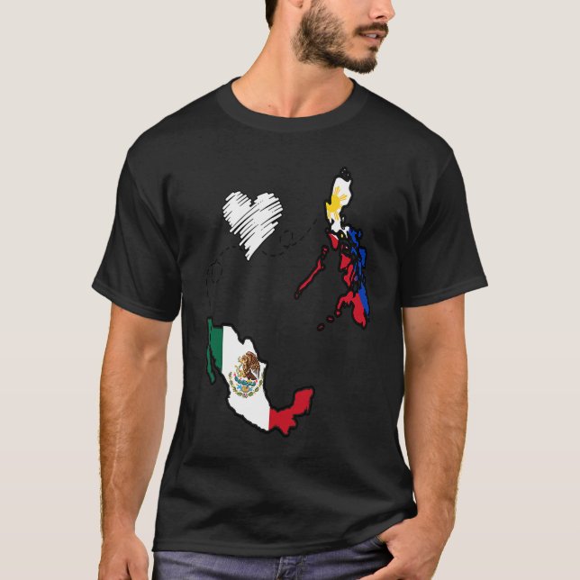 Philippines Mexico Filipino Proud Mexipino Mexican T-Shirt (Front)