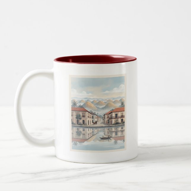 Philippines Mug Vintage Bohol Chocolate Hills (Left)