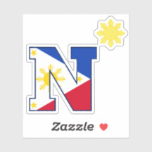 Philippines N Sun Cut Out Sticker